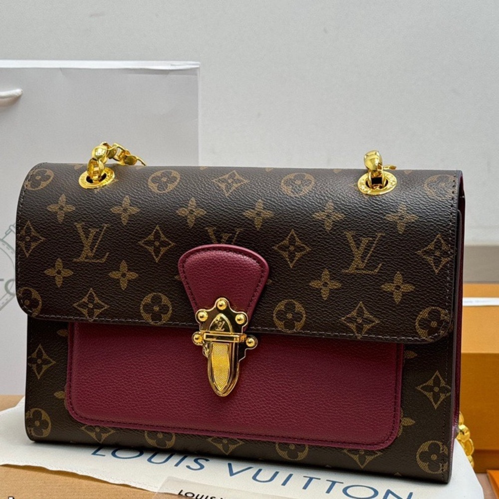 Louis Vuitton Monogram Brown and Burgundy Shoulder Bag